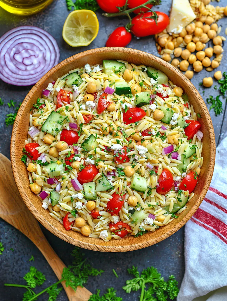 A bowl loaded with tomatoes, onions, chickpeas, zucchini, cilantro, and olives.
